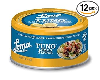 Loma Linda Tuno Plant-Based Lemon Pepper (5 oz.) (Pack of 12)