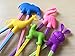 Everyday Delights Animal Training Chopstick Utensil Set / Chop Sticks (Rabbit, Flamingo, Giraffe, Dog & Elephant) for Children, Kids, Teens, Adults, 5 pairs - Cute, Eco-friendly, Reusable, Durable