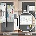 QEARLIZ - Magnetic Dry Erase Calendar for Refrigerator, Monthly Refrigerator Whiteboard Calendar, 3 Colored Magnetic Markers, 1 Eraser with Magnet for A Complete Set