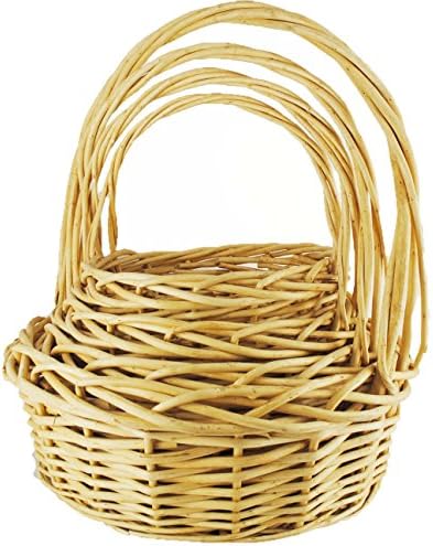 TOPOT 6SET set of 4 willow Nersery basket (natural) wholesale lot