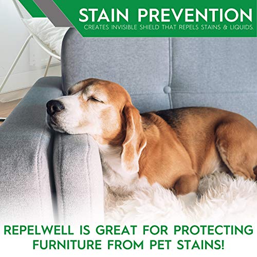 RepelWell Upholstery Protect Stain & Water Repellent Spray (24oz) Eco-Friendly, Pet-Safe Spray Keeps Your Fabric, Leather & Suede Upholstery Looking Like New - Thumbnail 3