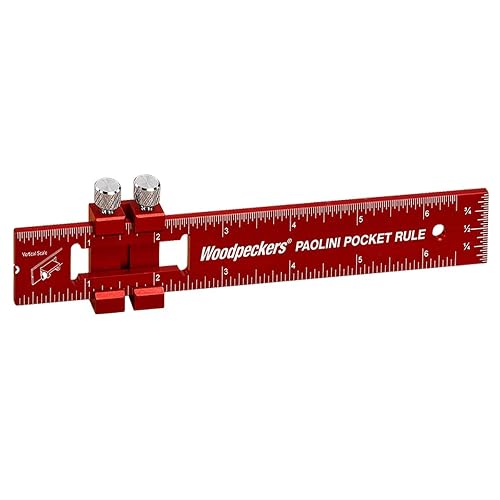 Woodpeckers Paolini Pocket Rule, Aluminum, 6