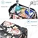 Kaome Lunch Bags for Women, Reusable Insulated Lunch Box, Double Zippers Wide Open Lunch Cooler Container Bag, Durable Leakproof Picnic Bags for Men Work School Outdoor Flower (Pink)
