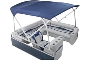 DeckMate Heavy Duty Pontoon Boat Tops (8'W x 8' L Pontoon Bimini)