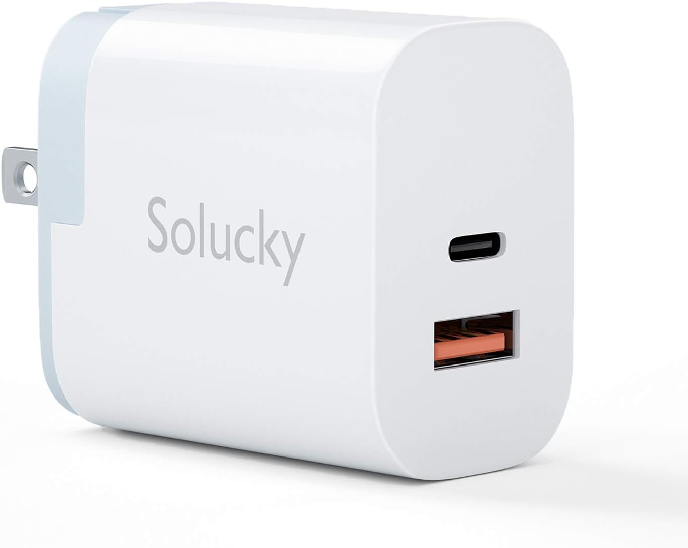 USB C Charger, Solucky Foldable Dual Port 18W Wall Charger with Power Delivery PD 3.0 and One USB Power Port for iPhone 11/XS/SE/Max/XR/X/8/7/6/Plus, iPad Pro/Air,Samsung Galaxy S10/S9, and More: Home Audio & Theater