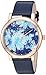 Timex Women's TW2R66400 Crystal Bloom Blue/Rose Gold Floral Leather Strap Watch