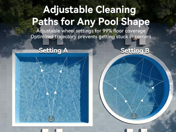 (2026 Upgrade) CoasTeering Pool Vacuum Robot, 120-Min Runtime, Powerful Dual-Motor, Adjustable Cleaning Path, Cordless Robotic Pool Cleaner Robot for Above Ground Pool and Flat Pools Up to 850 Sq.ft