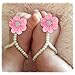 Baby Sandals,LISINGTOOL 1Pair Infant Pearl Chiffon Barefoot Flower Beach Sandals Pink