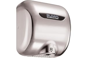 Sloan EHD-501 XLERATOR Sensor-Operated Touch-Free Wall Hand Dryer 110/120V, Hardwired, Adjustable Speed, Sound, and Heat, Polished Chrome Finish 3366051