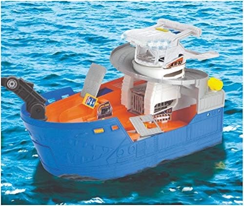 shark attack boat toy
