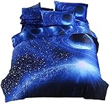 YOUSA Blue Planet Bedding Polyester Bedding Set for Boys and Girls Twin (05)
