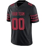 Pullonsy Black Custom Football Jerseys for Women