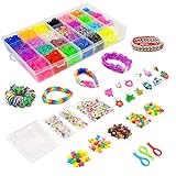 12500 + Rainbow Loom Grand Refill Pack – Rubber Loom Bracelets Refill Kit for Kids – Bracelet and Rubber Bands Jewelry Making Kit Refill Package – 42 Colorful Bands Kit for Loom Bracelets Arts Crafts