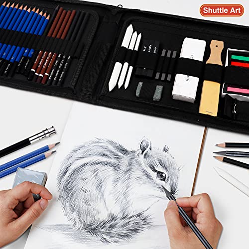 Drawing Kit, Shuttle Art 52 Pack Drawing Pencils Set, Professional