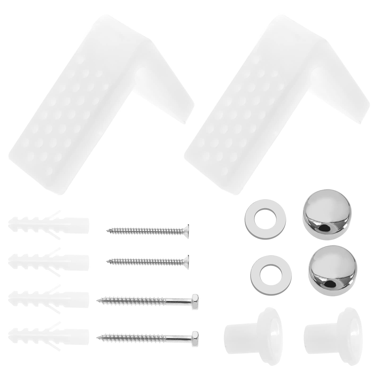 The Lord of the Tools 2 Sets Floor Toilet Fixing Kit L Shape Toilet Bidet Fixing Bolts Replacement Bathroom Repair Fixings Bracket and Screws Accessories for Bathroom Toilet