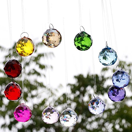 image for Hongville Fancy Crystal Ball Prisms Pendant Feng Shui Suncatcher For H