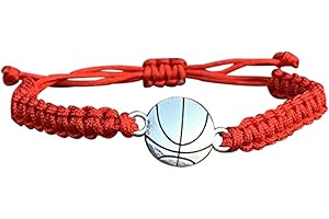 Sportybella Basketball Charm Bracelet- Adjustable Bracelets For Girls And Boys w/Basketball Charm. Basketball Gifts And Souvenir for Basketball Players. Unisex Friendship Bracelet