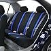 FH Group FB032115 Unique Flat Cloth Full Set Bucket Seat Covers, Airbag Compatible & Split Ready, Black/Blue Color w. Gift-Universal fit for Cars, auto, Trucks, SUV