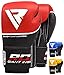 RDX Boxing Gloves for Training Muay Thai Genuine Cowhide Leather Infused Gel Gloves for Sparring, Kickboxing and Heavy Punching Bag, Fighting, Bag Mitts, Focus Mitts