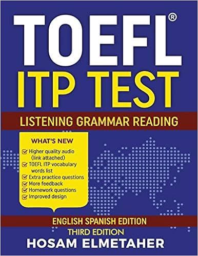Amazon Com Toefl Itp Test Listening Grammar Reading English Spanish Edition 9781075098673 Elmetaher Hosam Books