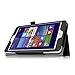 iRULU eXpro X1S, Dragon Touch S8 8 Inch Tablet Folio Case - Fintie Premium PU Leather Stand Case Cover with Stylus Holder, Black