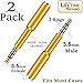 Josi Minea x 2 Pcs 3.5mm Gold Audio Jack Extender Headphone Adapter with Gold Plated 4-Pole Connectors for Apple iPhone 6/6S/6+/5S/5 Samsung Galaxy S7/S6/S5 & Most Smartphones & Tablets [ 2 Pack ]