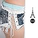 LOCOMO Sexy Mini Short Jeans Low Waist Fringed String Side Open Blue FFT225L
