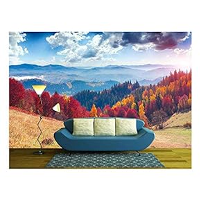 BRAND_NAMEColorful Autumn Landscape in The Mountain Village