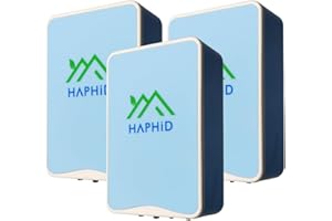 HAPHID Ionizer Air Purifier,Plug In Air Purifier Ion Generator【Upgraded】with 80 Million Anions/Sec, Ion Air Purifier for Home& Office Purify:Odors, Pets Smell, Dust Etc (Blue,3-Pack)