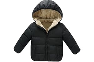 GOODKIDS Baby Girls Boys' Winter Fleece Jackets With Hooded Toddler Cotton Dress Warm Lined Coat Outer Clothing