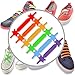 #1 Premium Elastic Shoe Laces (Rainbow, Kid - 12pcs) Best Silicone No Tie Shoelaces Design For Easy Pull In and Lock It Super Easy To Clean