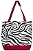 Ever Moda Zebra Tote Bag Collection, Large 17-inch