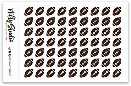 Football Planner Stickers | Sports Stickers | Planner Stickers | 1 sheet of 63 stickers | The Nifty Studio [122]