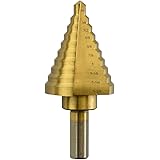 Neiko 10194A Titanium Step Drill Bit, High Speed Steel | 1/4&rdquo; to 1-3/8&rdquo; | Total 10 Step Sizes