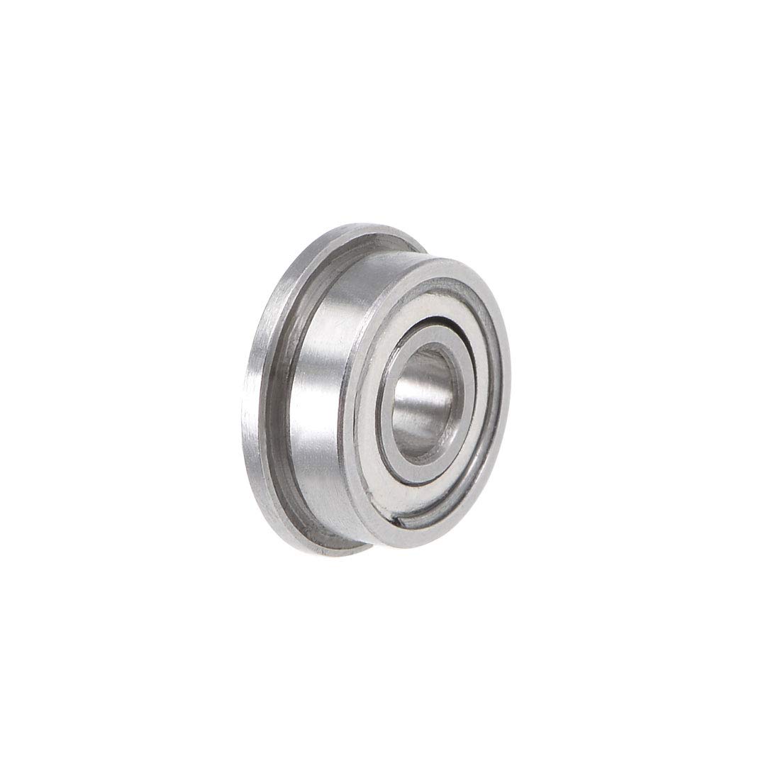 sourcing map MF83ZZ Flanged Ball Bearing 3x8x3mm Shielded Chrome Steel Flange Rip Bearings