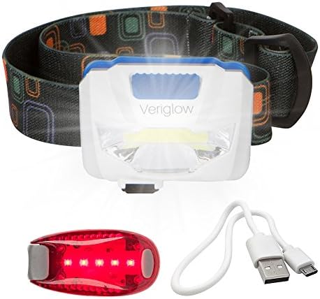 Loma Creek Rechargeable Headlamp Offers a Bright, Wide Light Great for Camping, Power outages, and Emergencies. Never Buy Batteries Again - Simply Recharge.