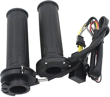 Amazon バイク用 グリップヒーター 防寒ホットグリップ 貫通式 5段階スイッチ 12 24w ホットグリップ グリップヒーター 車 バイク