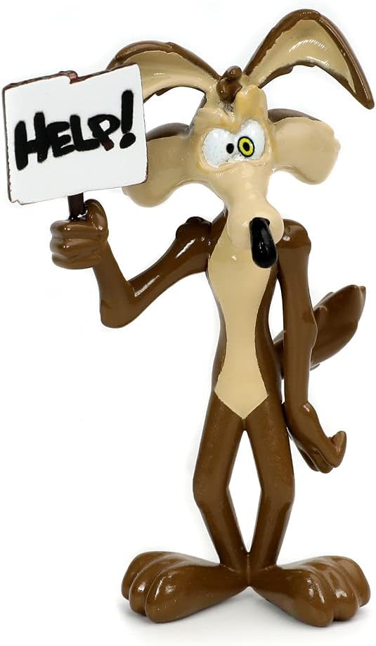 Jada Toys 253255028 Looney Toons Road Runner Plymouth 1:24 Scale Die-Cast Willy The Coyote Figure + 8 Years - Image 5