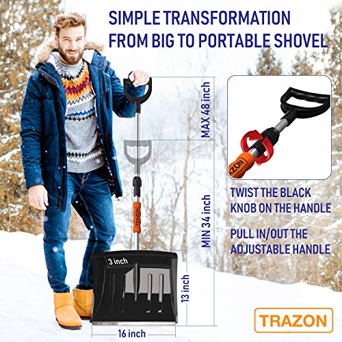 Snow Shovel for Driveway Car Home Garage Portable Folding Snow Shovel