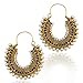 Bali hoop traditional INDIA Artisan polki Faux stone earringPSEAZ010BL