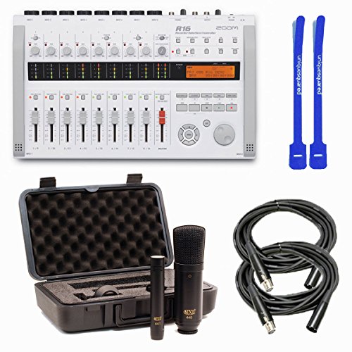 Zoom R16 Audio Recorder Interface Controller w/ MXL 440/441 Mic Ensemble, XLRs & Cable Ties