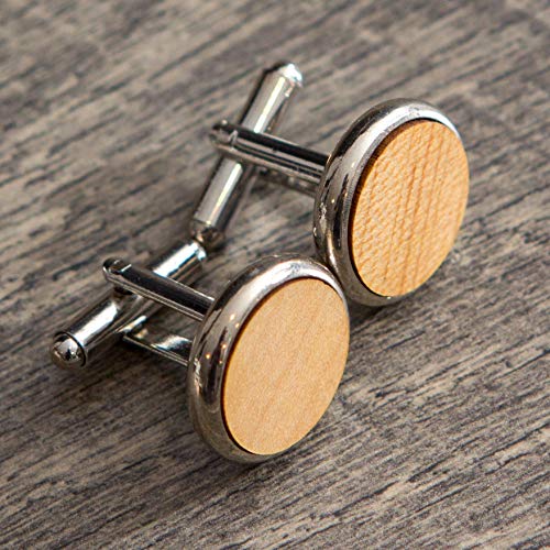 Father of the Bride Gift Box with Maple Wood Cuff Links - Party Favor Wedding Gift