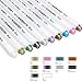 Bianyo Metallic Brush Marker Pens, 10 Colors Calligraphy Pens for Coloring Drawing Lettering