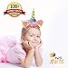 Unicorn Party Supplies Multicolor 26 Piece Decorations for Kids, Glitter Unicorn Headband for Birthday Girl, Gold Happy Birthday Banner By JIA LE