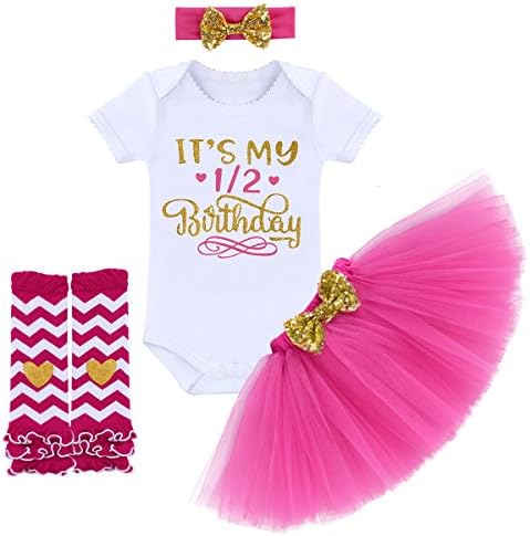 ODASDO It's My 1st 2nd Half Birthday Outfit Baby Toddler Kid