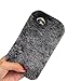 Fuzzy Green Limited Luxury Women Girly Cute Bling Diamonds Bowknot Design Fluffy Soft Warm [Genuine Rex Rabbit Fur] Case Back Cover Shell Apple iPhone 5 5S SE -Gray