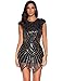 Women's 1920s Vintage Gatsby Sequin Embellished Flapper Mini Dress