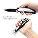 Freehawk Multifunctional Portable Outdoor Knife Survival Tactical Knife Outdoor Folding Knife with Led Light, Fire Starter for Outdoor Adventure, Camping, Household