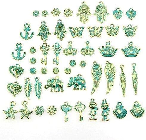 WopenJucy Charms, Wholesale Bulk 50 Pack Mixed Pendant Charms for Jewelry Making Bracelet Necklace DIY Crafts