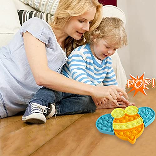 Motiloo 6Pcs Fidget Toys,Bee Puzzle Bubble Sensory Toys Squeeze Silicone Sensory Toy